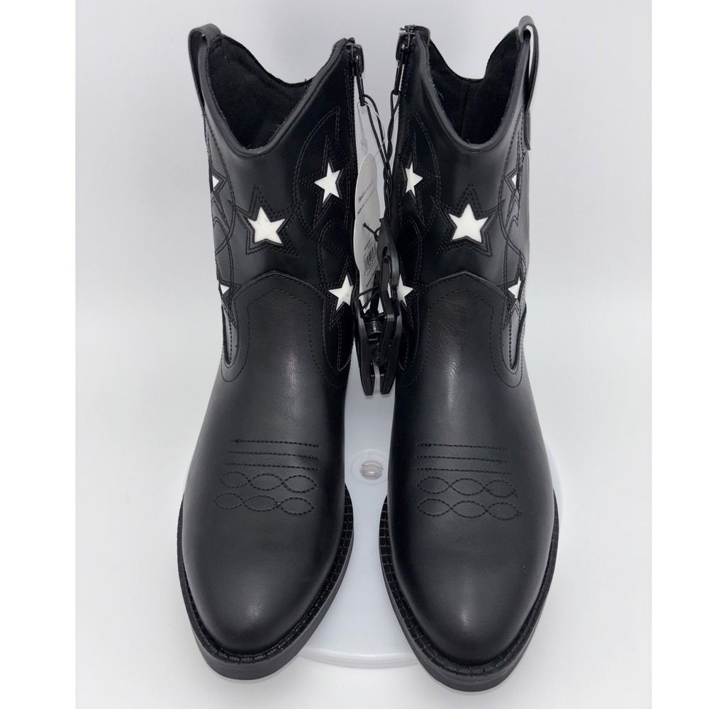 NEW WOMEN'S COWBOY BOOT Western Black Star Festival Cowgirl Ankle Pointed Boho6 - Picture 3 of 10